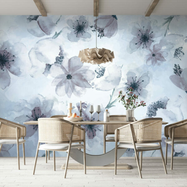 Soft Floral Pattern Wall Murals