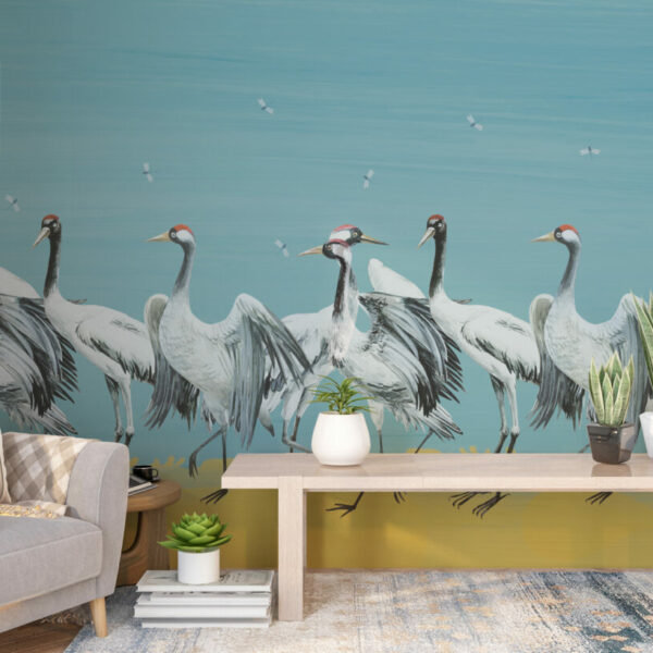 Beautiful Birds Crane Wall Murals