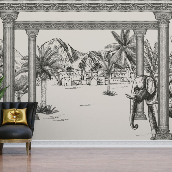 Buy Column Pattern Wall Murals Tropical