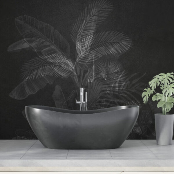 Black and White Tropical Murals Wall