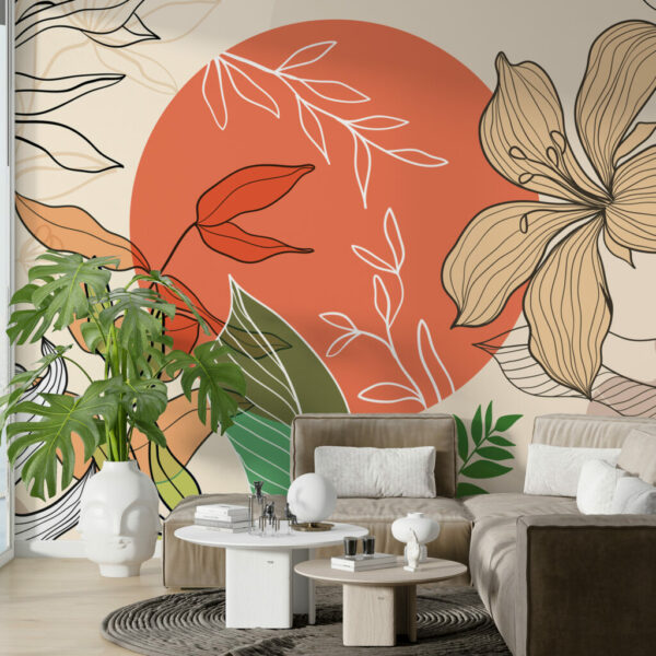 Vivid Boohoo Flowery Abstract Wall Murals