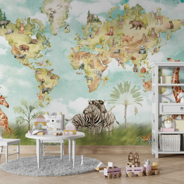Kids Map Wall Murals Archives