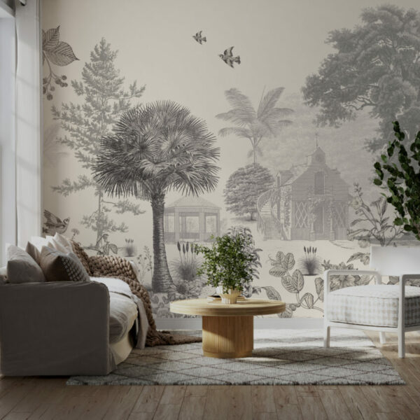 Black And White Forest Wall Murals