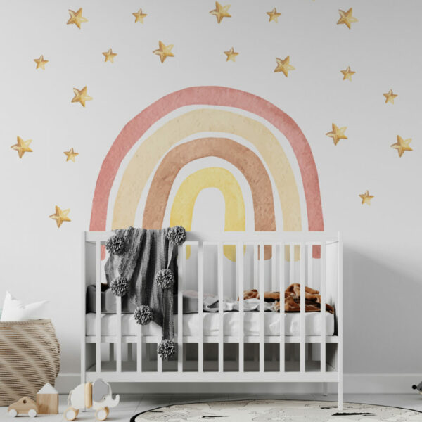 Rainbow Style Star Wall Decals