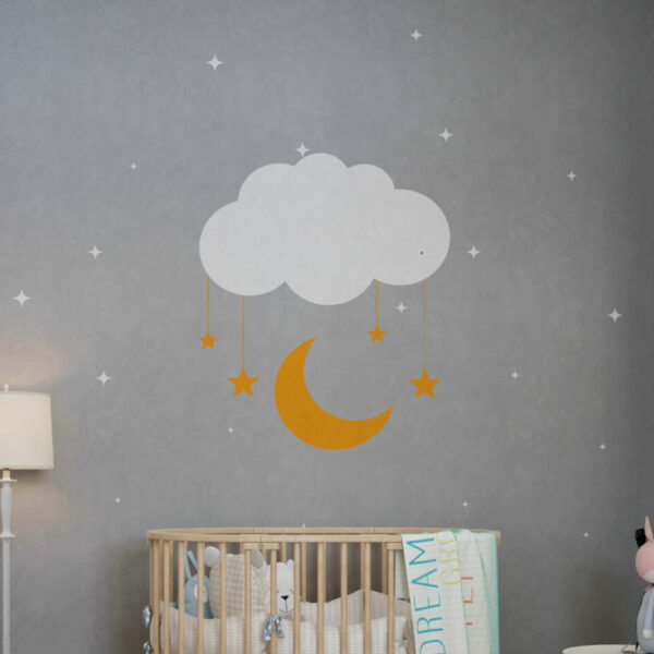 Smiling Moon Wall Light Sticker Wall Decals