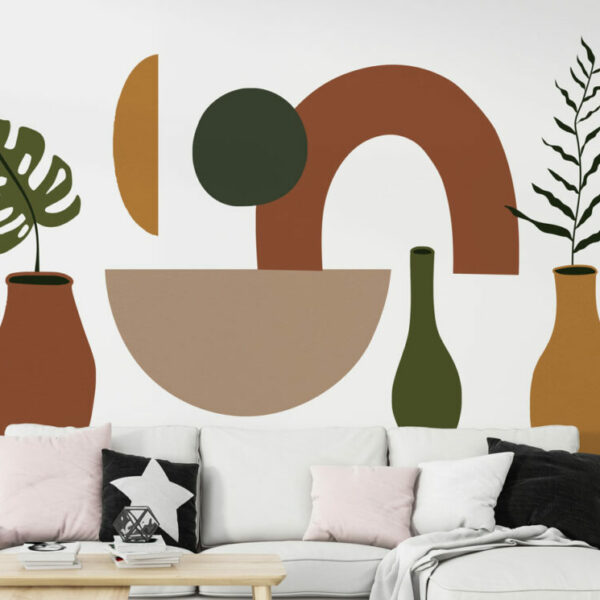 Mid Century Tapestry Aesthetic Wall Murals
