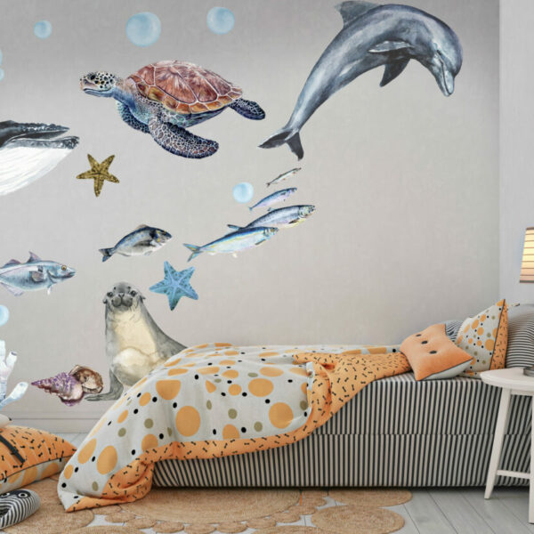 Ocean Animals Wall Decal for Kids Wall Murals