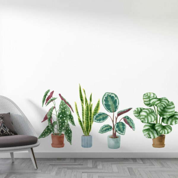 Artificial Green Plant Leaves Wall Murals