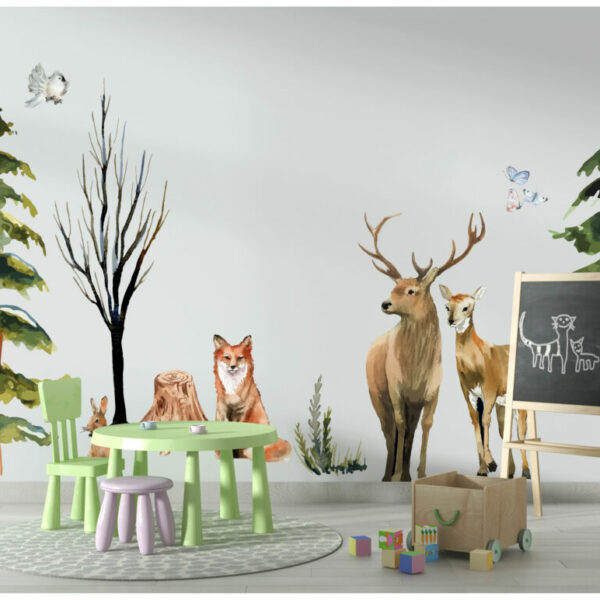 Set of Forest Animals Wall Murals
