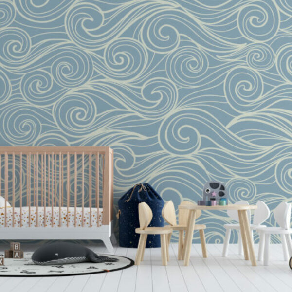 Whimsical Waves Fabric, Wall Murals