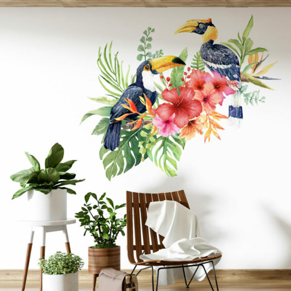 Toucan or Cockatoo Bird Hanging Wall Murals