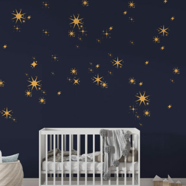Flat Sparkling Star Collection Wall Decals