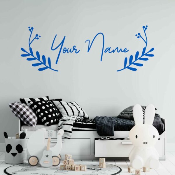 Your Name Blue Sticker Wall Decals