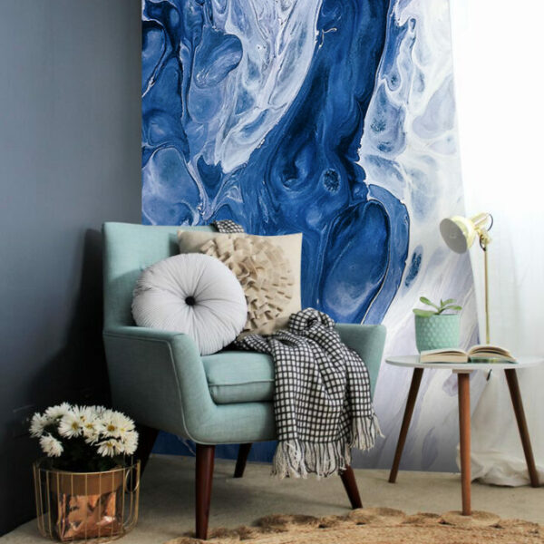 Blue and White Stains, Removable Wall Murals