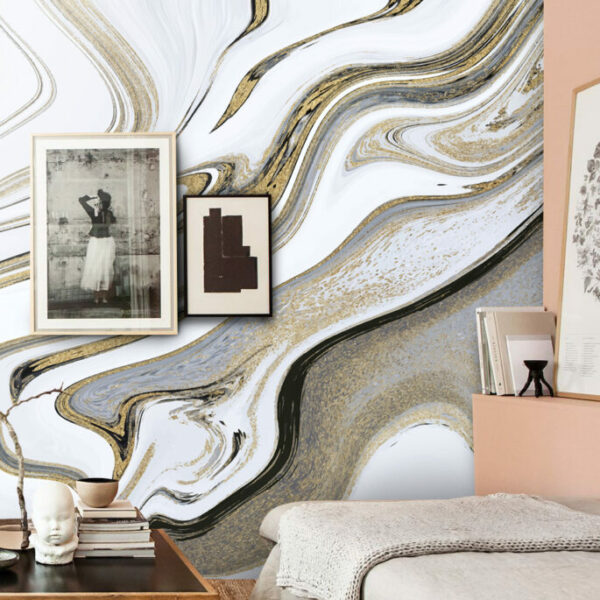 Grey Marbled Agate Decor Wall Murals