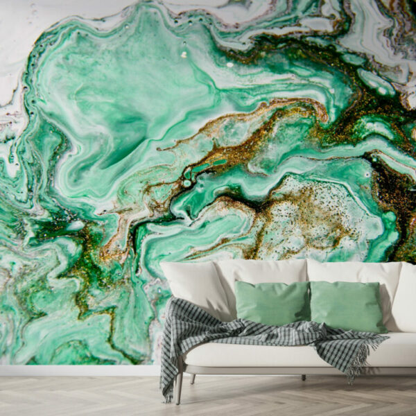 Green Marble Wall Murals