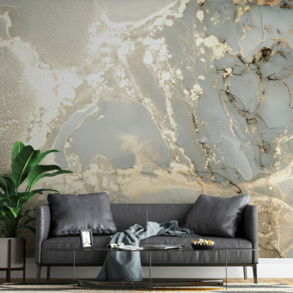 Marble Pattern Gold Look Abstract Wall Murals