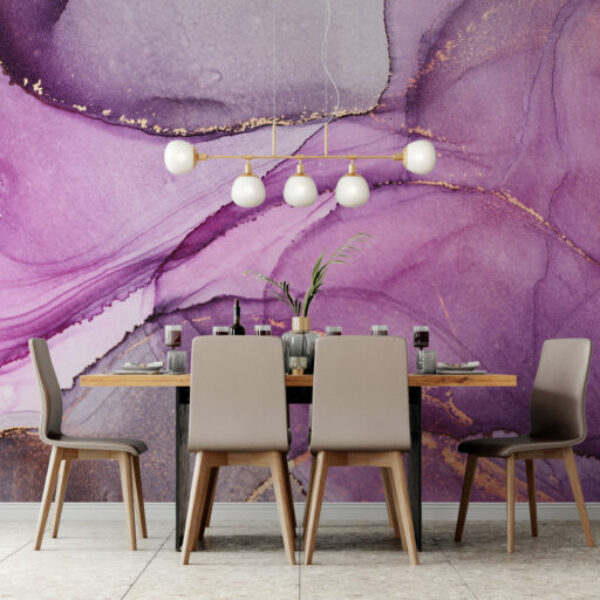 Purple Alcoholic Ink Peel and Stick Wall Murals